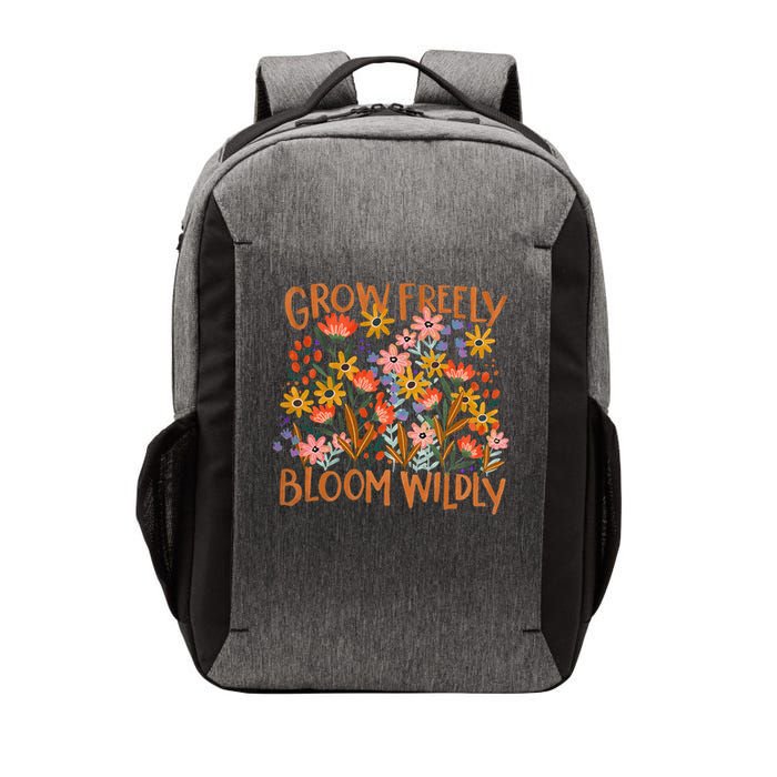 Grow Freely Bloom Wildly Wildflower Self Love Vector Backpack