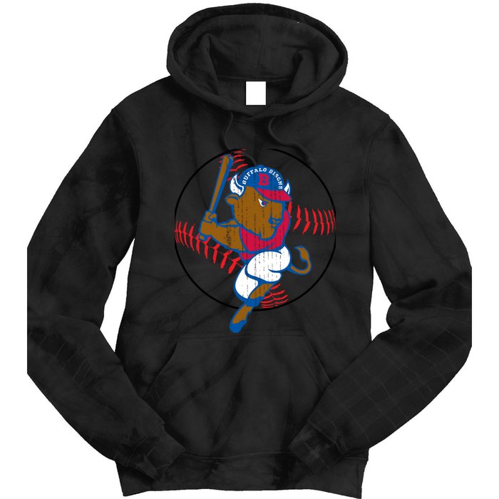 Gift for baseball lover Bisons Vintage Buffalo cute Tie Dye Hoodie