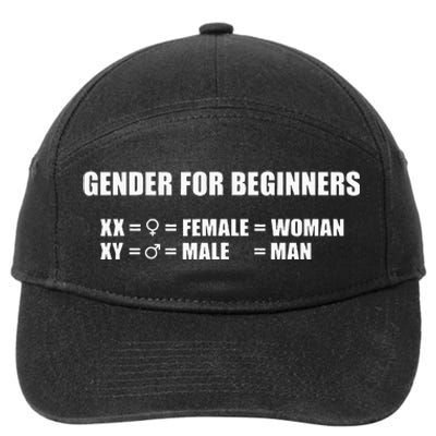 Gender For Beginners Xx Woman Xy Man 7-Panel Snapback Hat