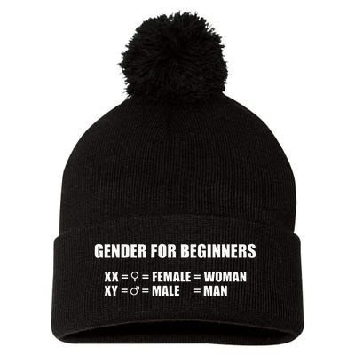 Gender For Beginners Xx Woman Xy Man Pom Pom 12in Knit Beanie