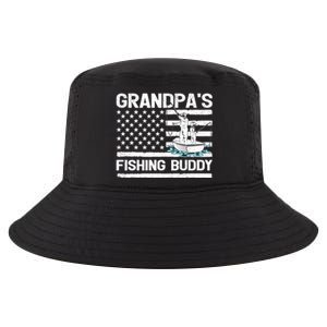 Grandpa's Fishing Buddy American Flag Fishing Father's Day Cool Gift Cool Comfort Performance Bucket Hat