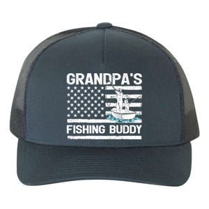 Grandpa's Fishing Buddy American Flag Fishing Father's Day Cool Gift Yupoong Adult 5-Panel Trucker Hat