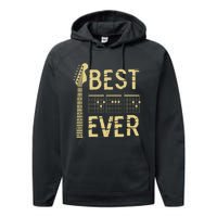 Guitarist Father Best Dad Ever D A D Chord Gifts Guitar Performance Fleece Hoodie