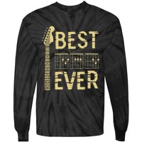 Guitarist Father Best Dad Ever D A D Chord Gifts Guitar Tie-Dye Long Sleeve Shirt