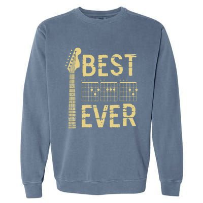 Guitarist Father Best Dad Ever D A D Chord Gifts Guitar Garment-Dyed Sweatshirt