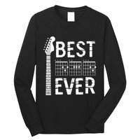 Guitarist Father Best Dad Ever D A D Chord Gifts Guitar Long Sleeve Shirt