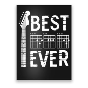 Guitarist Father Best Dad Ever D A D Chord Gifts Guitar Poster