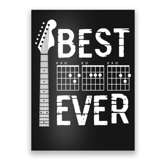 Guitarist Father Best Dad Ever D A D Chord Gifts Guitar Poster