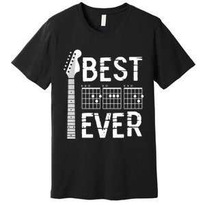 Guitarist Father Best Dad Ever D A D Chord Gifts Guitar Premium T-Shirt