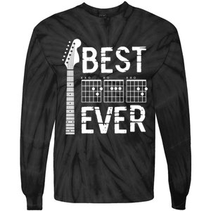 Guitarist Father Best Dad Ever D A D Chord Gifts Guitar Tie-Dye Long Sleeve Shirt