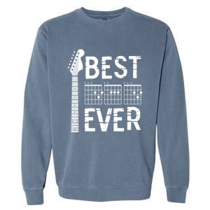 Guitarist Father Best Dad Ever D A D Chord Gifts Guitar Garment-Dyed Sweatshirt