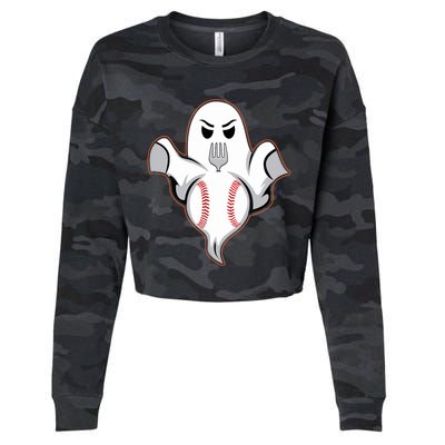 Ghost Forkball Baseball Pitch Fork Ball Strikeout Pitcher Cropped Pullover Crew