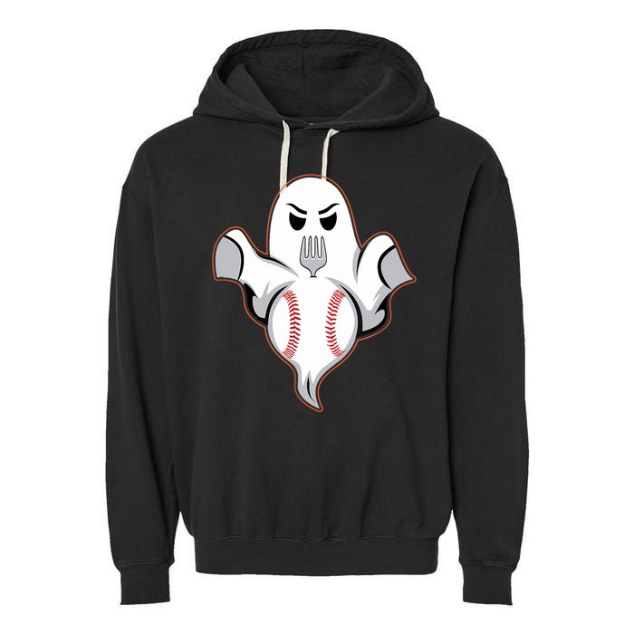 Ghost Forkball Baseball Pitch Fork Ball Strikeout Pitcher Garment-Dyed Fleece Hoodie