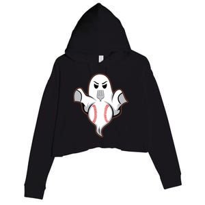 Ghost Forkball Baseball Pitch Fork Ball Strikeout Pitcher Crop Fleece Hoodie