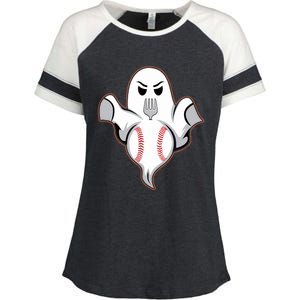 Ghost Forkball Baseball Pitch Fork Ball Strikeout Pitcher Enza Ladies Jersey Colorblock Tee