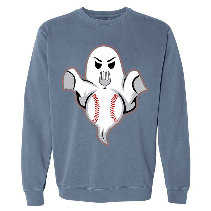 Ghost Forkball Baseball Pitch Fork Ball Strikeout Pitcher Garment-Dyed Sweatshirt