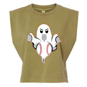 Ghost Forkball Baseball Pitch Fork Ball Strikeout Pitcher Garment-Dyed Women's Muscle Tee