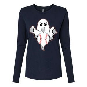 Ghost Forkball Baseball Pitch Fork Ball Strikeout Pitcher Womens Cotton Relaxed Long Sleeve T-Shirt