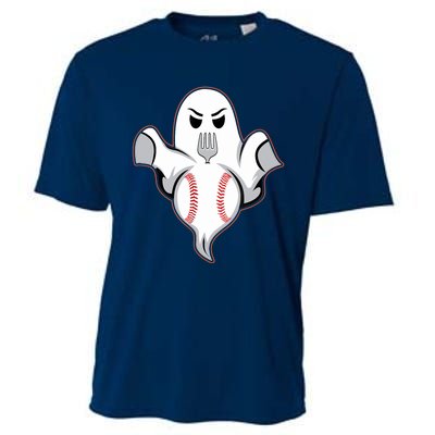 Ghost Forkball Baseball Pitch Fork Ball Strikeout Pitcher Cooling Performance Crew T-Shirt