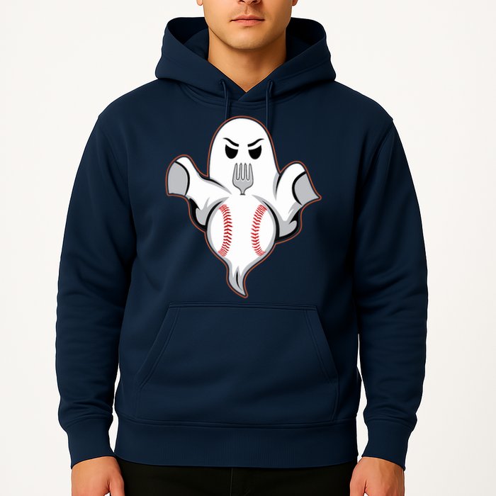 Ghost Forkball Baseball Pitch Fork Ball Strikeout Pitcher Hoodie