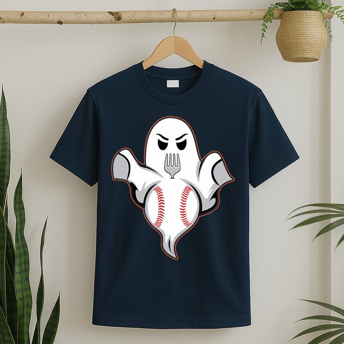 Ghost Forkball Baseball Pitch Fork Ball Strikeout Pitcher T-Shirt