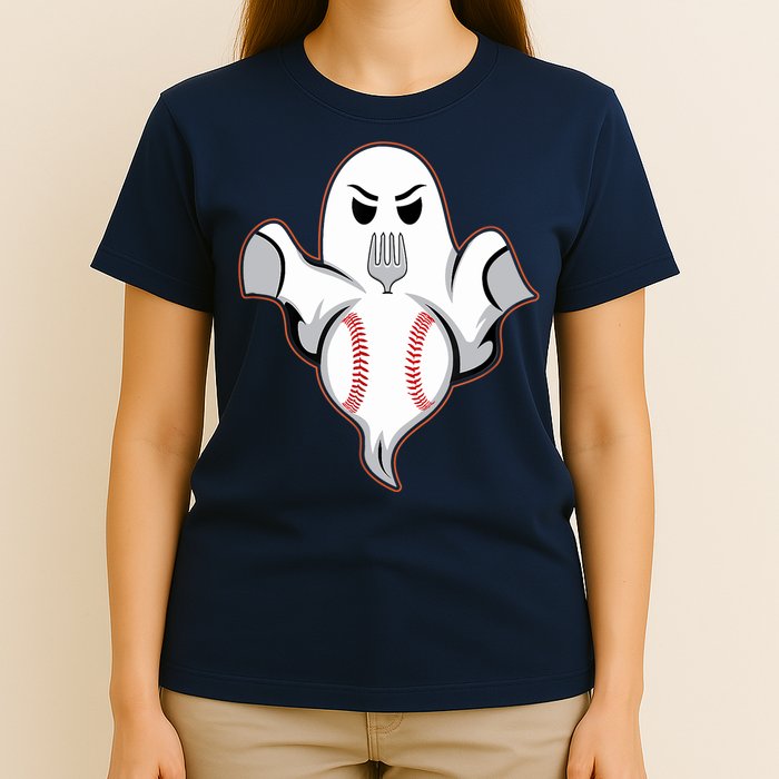 Ghost Forkball Baseball Pitch Fork Ball Strikeout Pitcher T-Shirt
