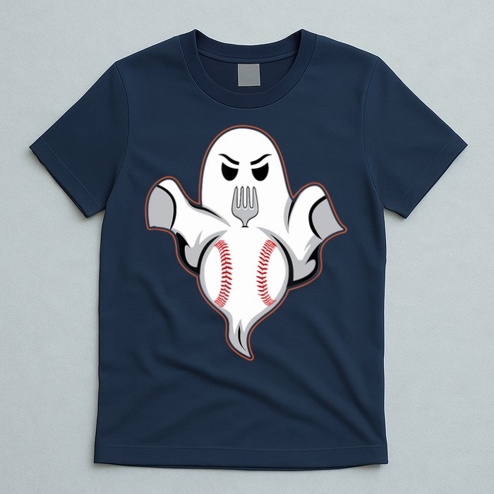 Ghost Forkball Baseball Pitch Fork Ball Strikeout Pitcher T-Shirt