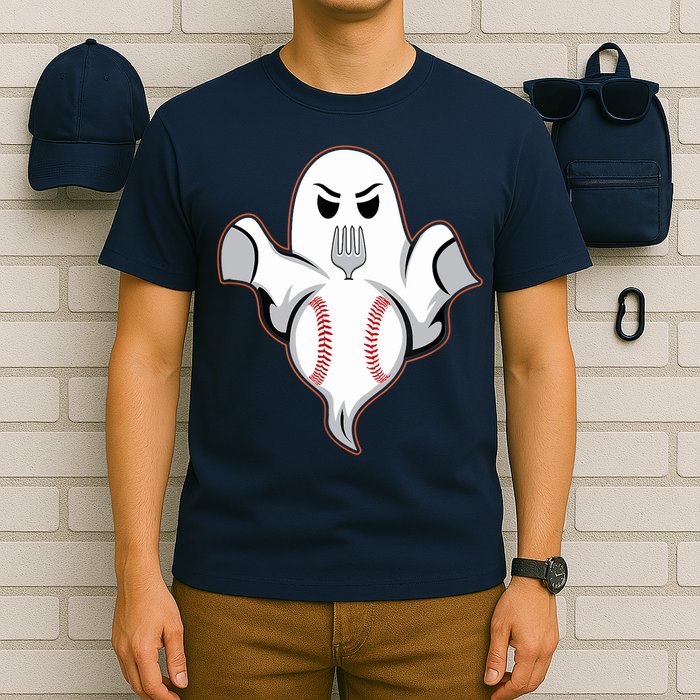 Ghost Forkball Baseball Pitch Fork Ball Strikeout Pitcher T-Shirt