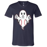 Ghost Forkball Baseball Pitch Fork Ball Strikeout Pitcher V-Neck T-Shirt