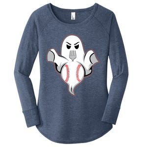 Ghost Forkball Baseball Pitch Fork Ball Strikeout Pitcher Women's Perfect Tri Tunic Long Sleeve Shirt