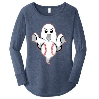 Ghost Forkball Baseball Pitch Fork Ball Strikeout Pitcher Women's Perfect Tri Tunic Long Sleeve Shirt