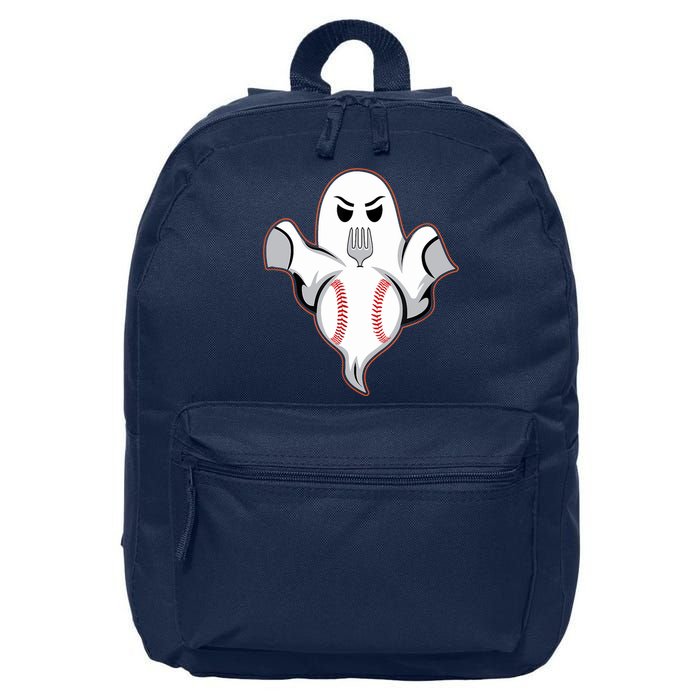 Ghost Forkball Baseball Pitch Fork Ball Strikeout Pitcher 16 in Basic Backpack