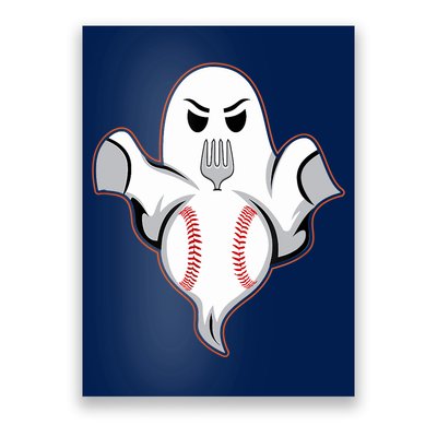 Ghost Forkball Baseball Pitch Fork Ball Strikeout Pitcher Poster