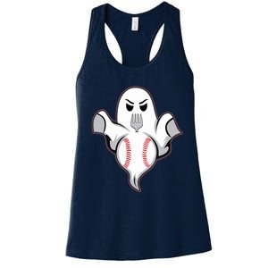 Ghost Forkball Baseball Pitch Fork Ball Strikeout Pitcher Women's Racerback Tank