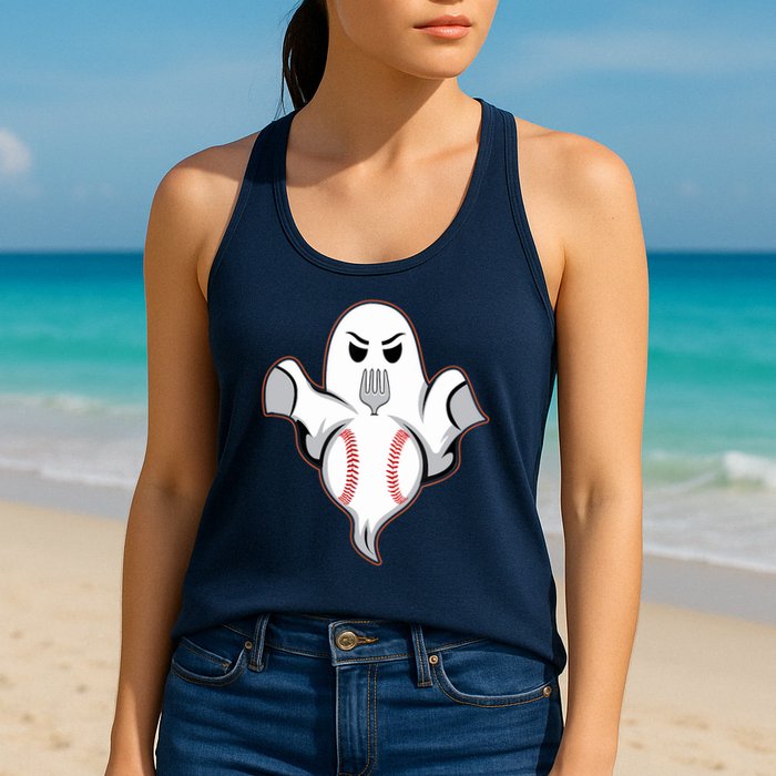 Ghost Forkball Baseball Pitch Fork Ball Strikeout Pitcher Womens Tank Top