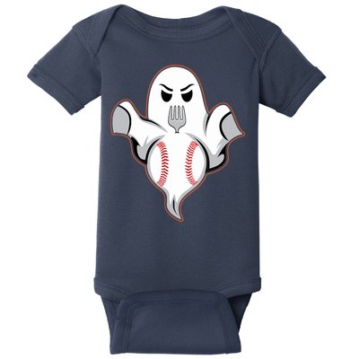 Ghost Forkball Baseball Pitch Fork Ball Strikeout Pitcher Baby Bodysuit