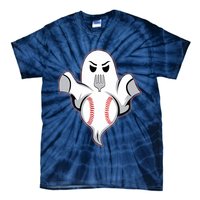 Ghost Forkball Baseball Pitch Fork Ball Strikeout Pitcher Tie-Dye T-Shirt