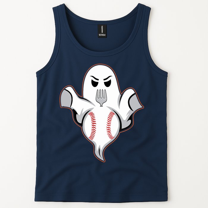 Ghost Forkball Baseball Pitch Fork Ball Strikeout Pitcher Tank Top