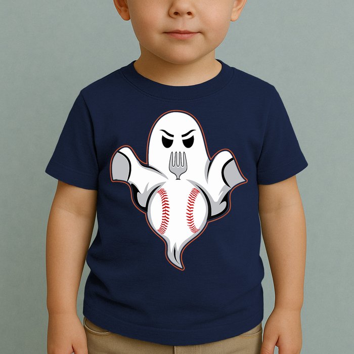 Ghost Forkball Baseball Pitch Fork Ball Strikeout Pitcher Toddler T-Shirt
