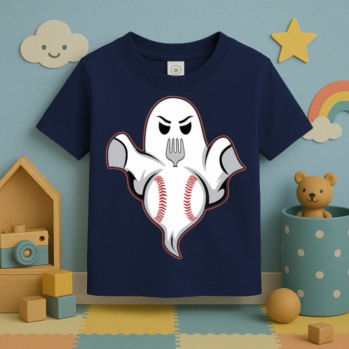 Ghost Forkball Baseball Pitch Fork Ball Strikeout Pitcher Toddler T-Shirt