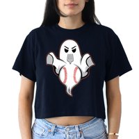Ghost Forkball Baseball Pitch Fork Ball Strikeout Pitcher Crop Top