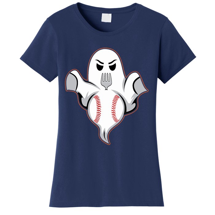 Ghost Forkball Baseball Pitch Fork Ball Strikeout Pitcher Women's T-Shirt