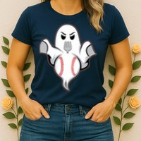 Ghost Forkball Baseball Pitch Fork Ball Strikeout Pitcher Womens T-Shirt