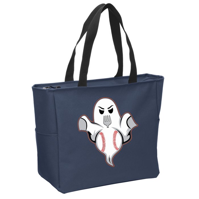 Ghost Forkball Baseball Pitch Fork Ball Strikeout Pitcher Zip Tote Bag