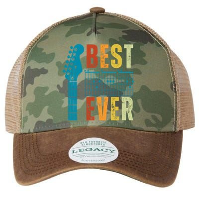 Guitarist Father Best Dad Ever Retro Gift Legacy Tie Dye Trucker Hat