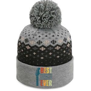 Guitarist Father Best Dad Ever Retro Gift The Baniff Cuffed Pom Beanie