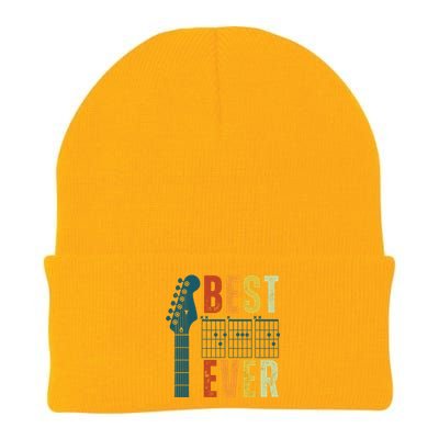 Guitarist Father Best Dad Ever Retro Gift Knit Cap Winter Beanie