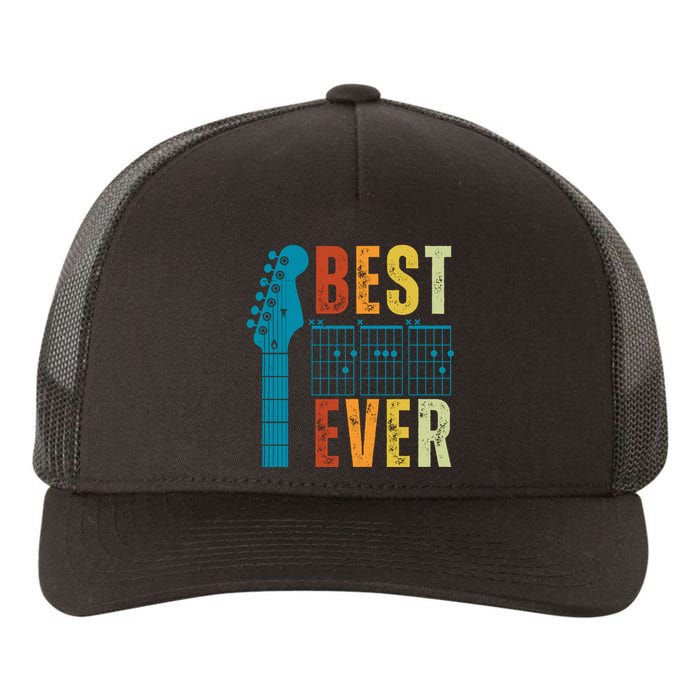 Guitarist Father Best Dad Ever Retro Gift Yupoong Adult 5-Panel Trucker Hat