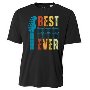 Guitarist Father Best Dad Ever Retro Gift Cooling Performance Crew T-Shirt