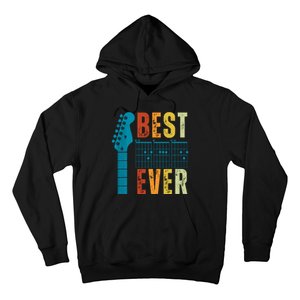 Guitarist Father Best Dad Ever Retro Gift Hoodie